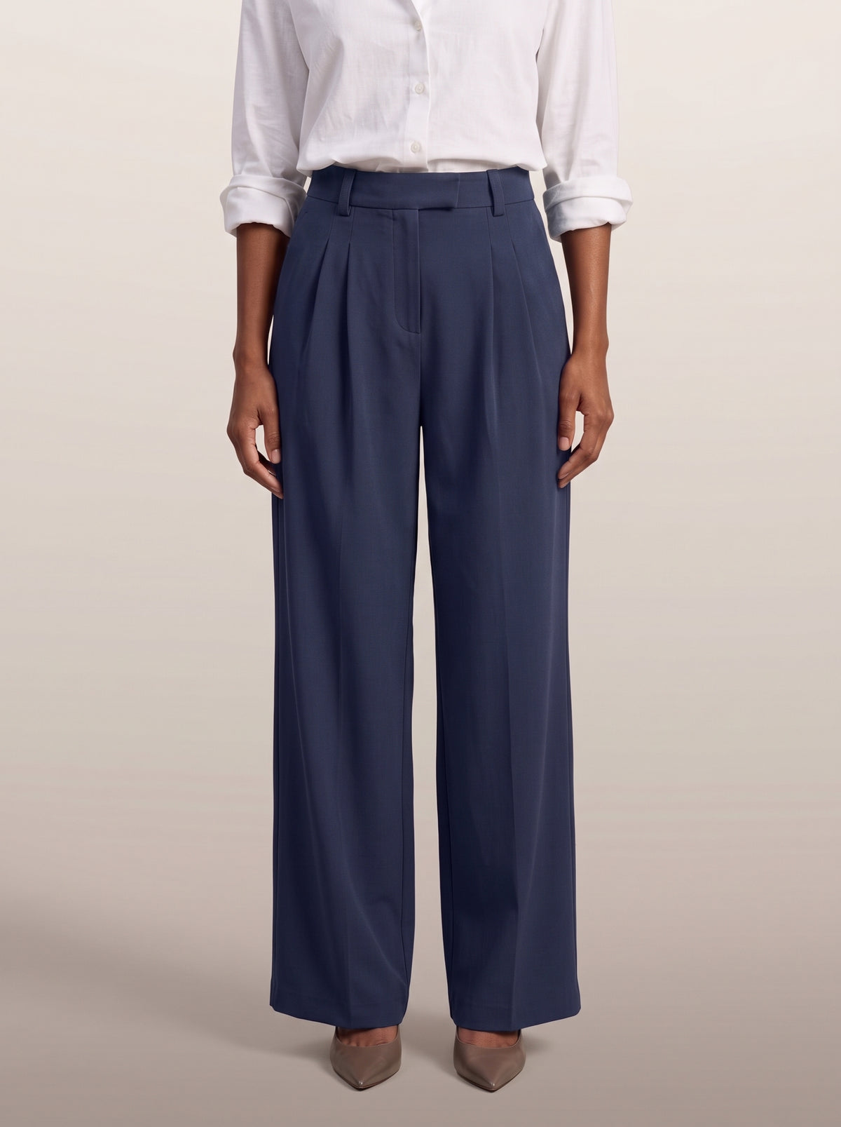 dipni womens high waisted wide leg trousers donkerblauw variant 14