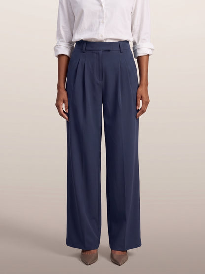 dipni womens high waisted wide leg trousers donkerblauw variant 14