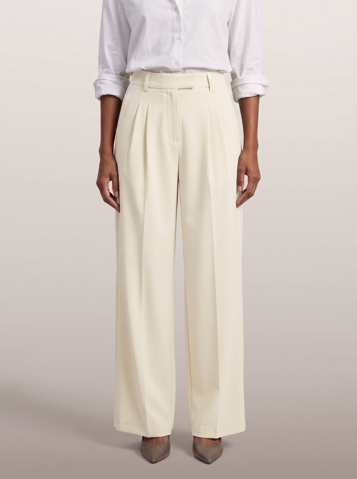 dipni womens high waisted wide leg trousers lichtgeel variant 14