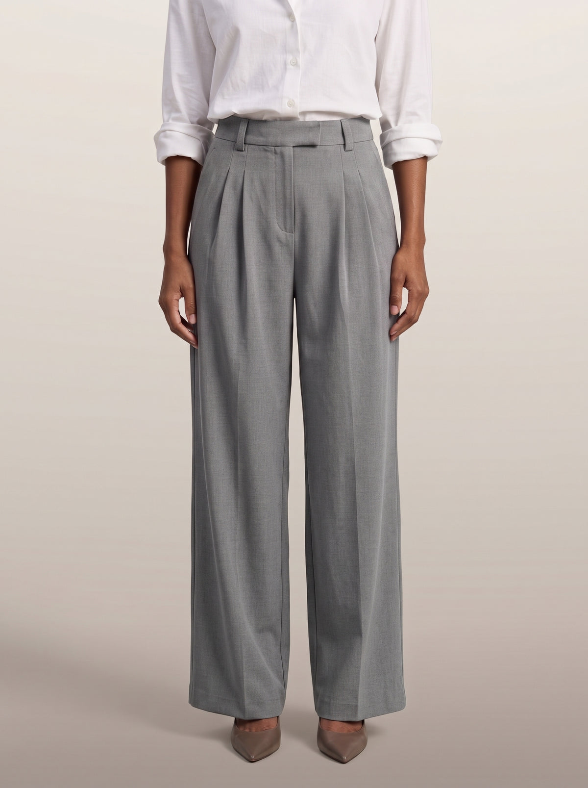 dipni womens high waisted wide leg trousers lichtgrijs variant 14