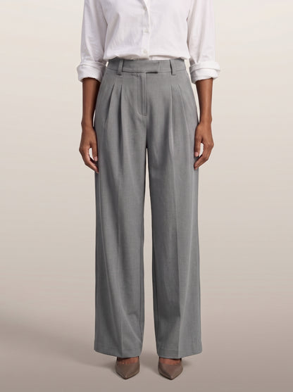 dipni womens high waisted wide leg trousers lichtgrijs variant 14
