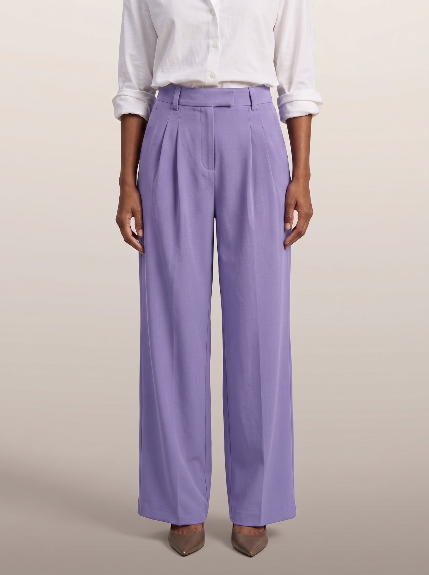 dipni womens high waisted wide leg trousers paars variant 14