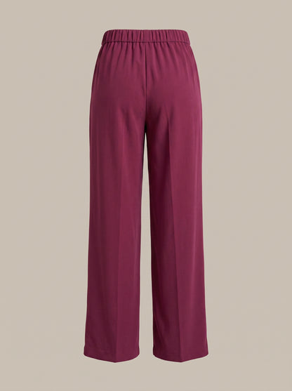 dipni womens high waisted wide leg trousers rood ghost front 10