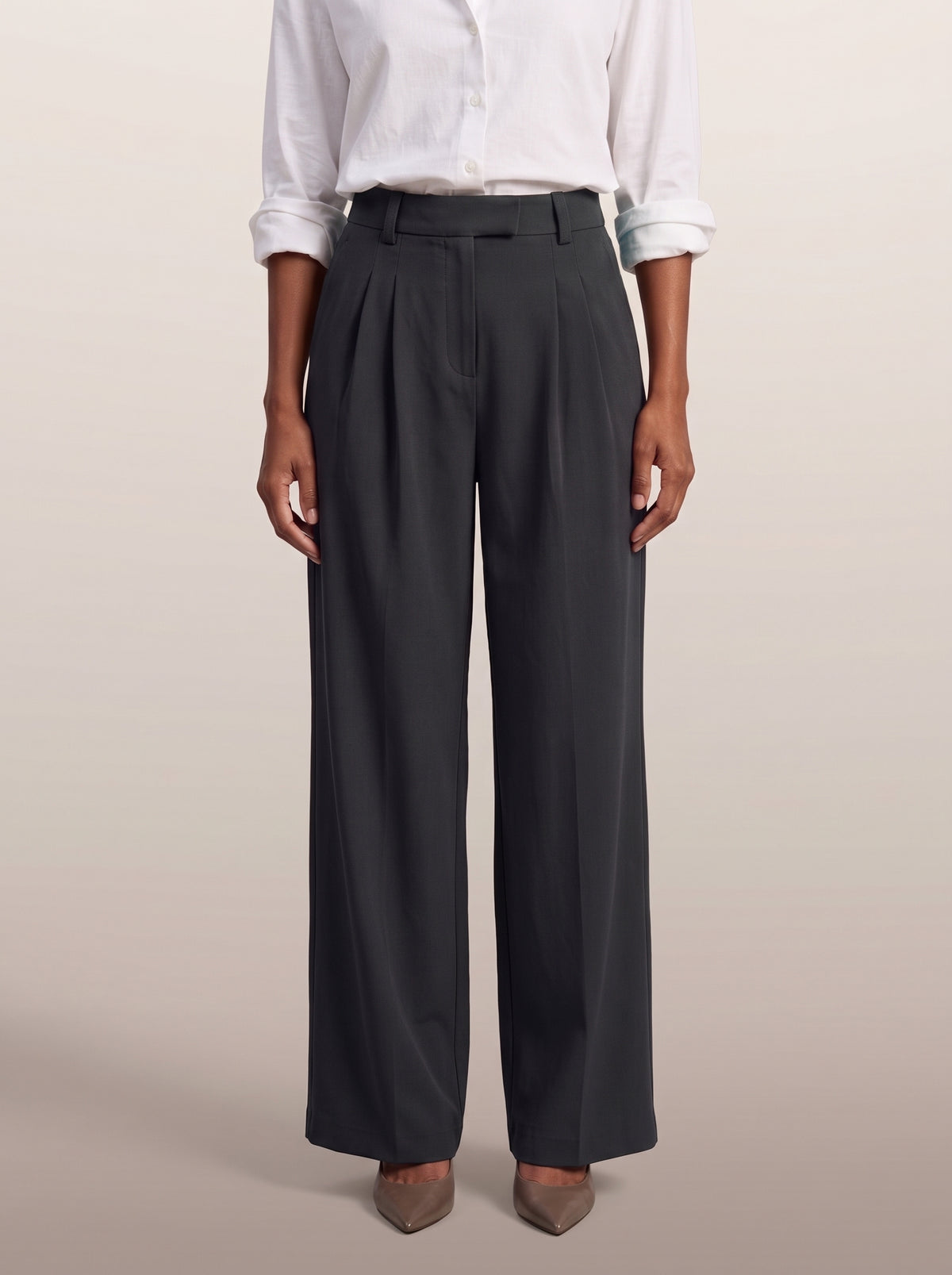 dipni womens high waisted wide leg trousers zwart variant 14