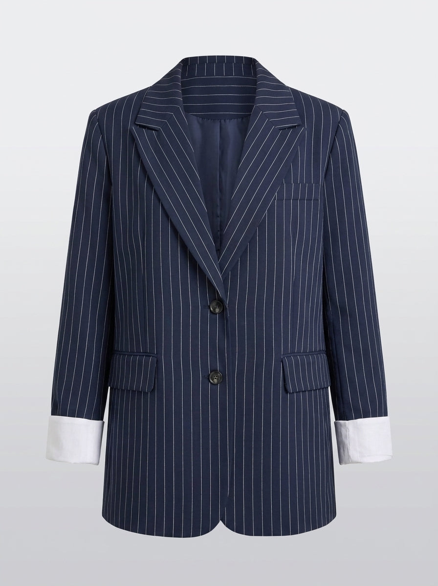 Dipni pinstripe blazer navy shot 07