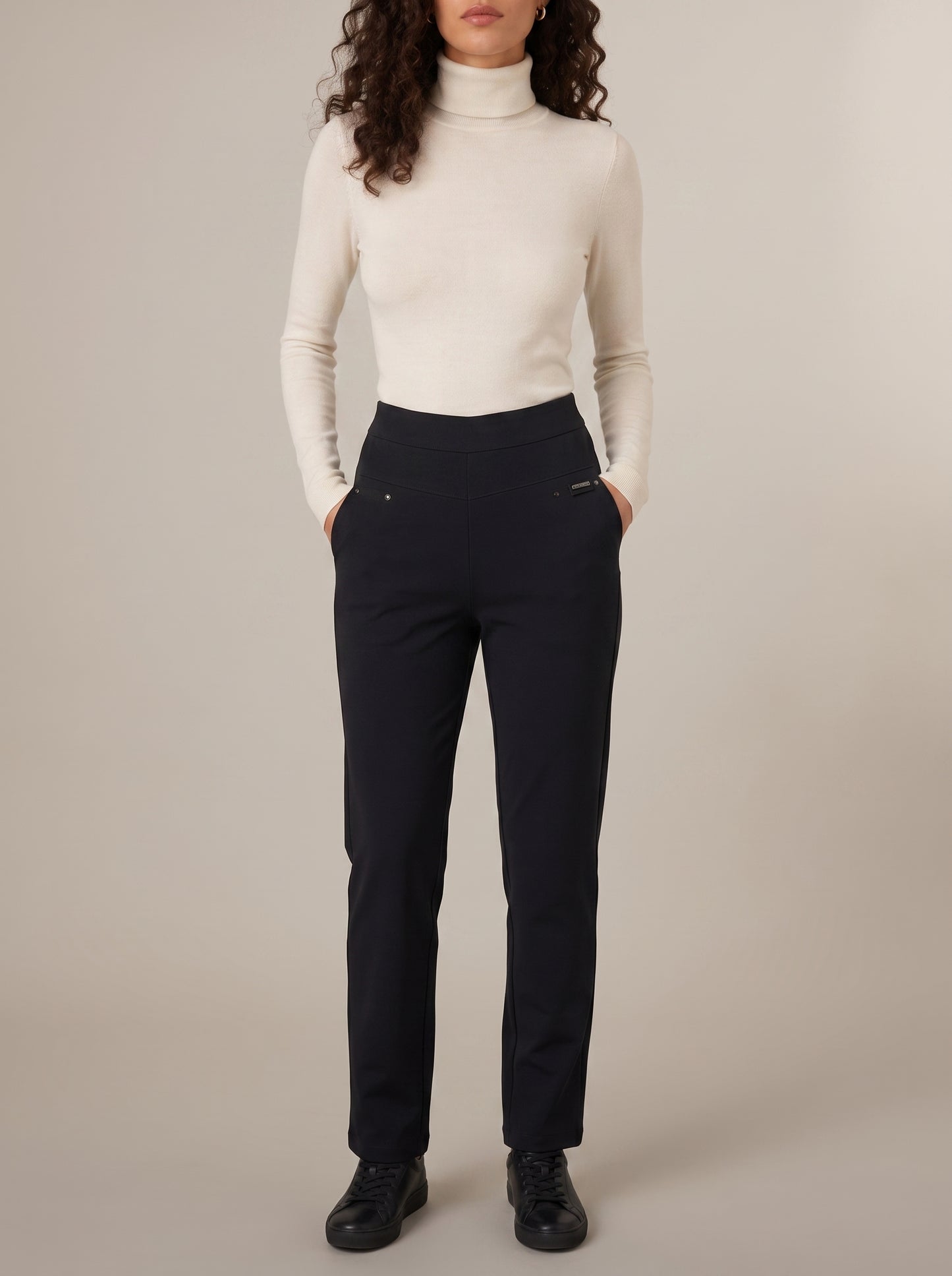 Dipni | Women's Stretch Tailored Trousers High Waist