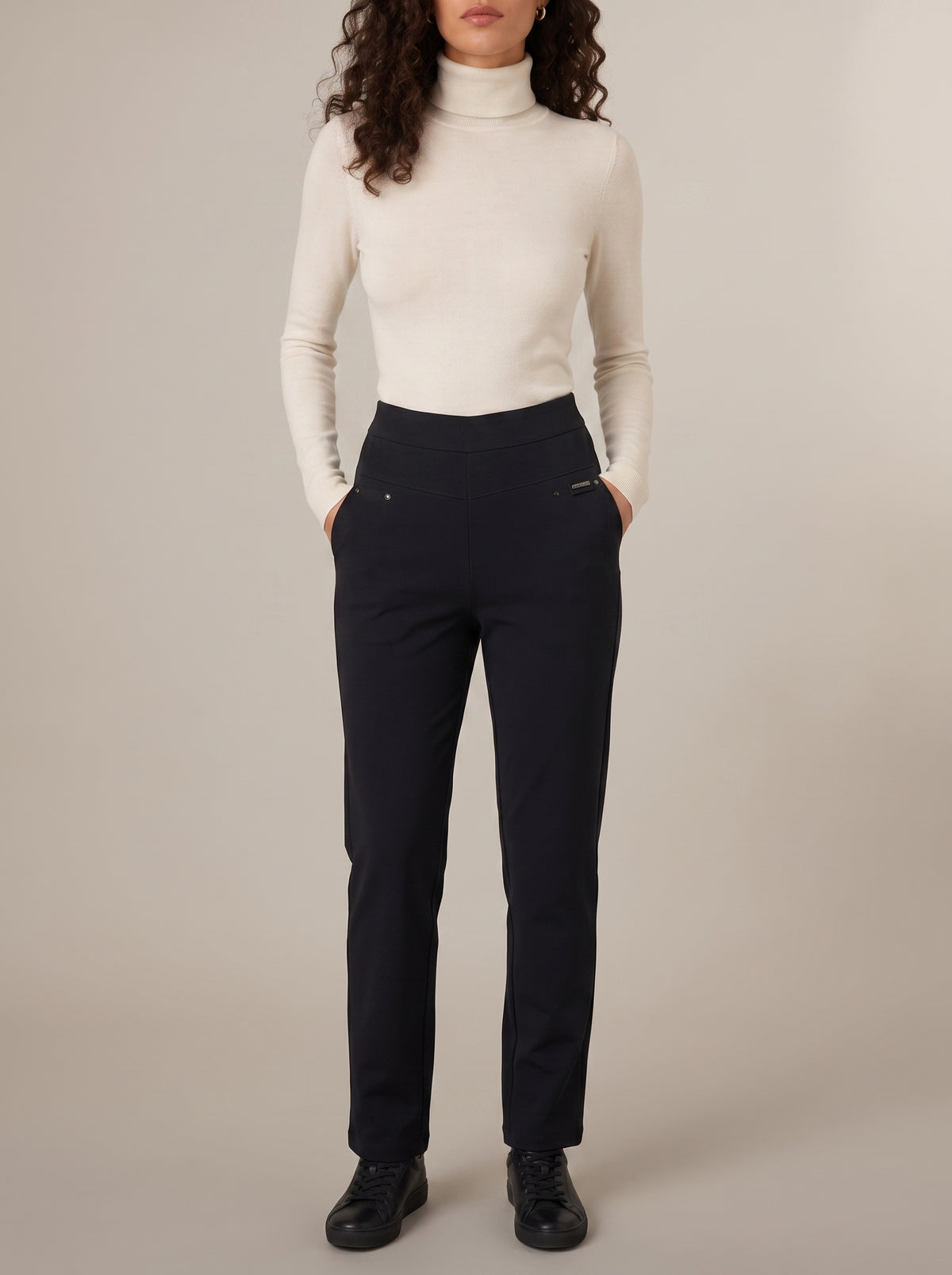Dipni | Women's Stretch Tailored Trousers High Waist