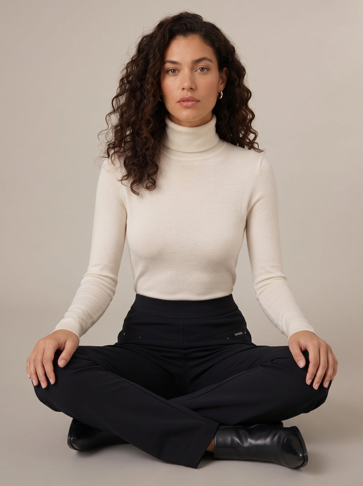 Dipni | Women's Stretch Tailored Trousers High Waist