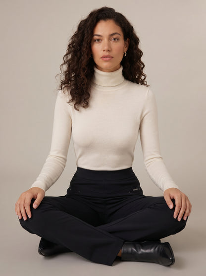 Dipni | Women's Stretch Tailored Trousers High Waist