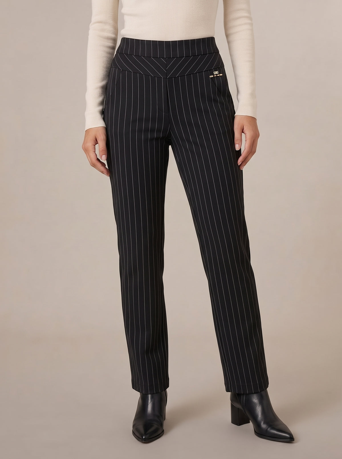 Dipni | Women's Stretch Tailored Trousers High Waist
