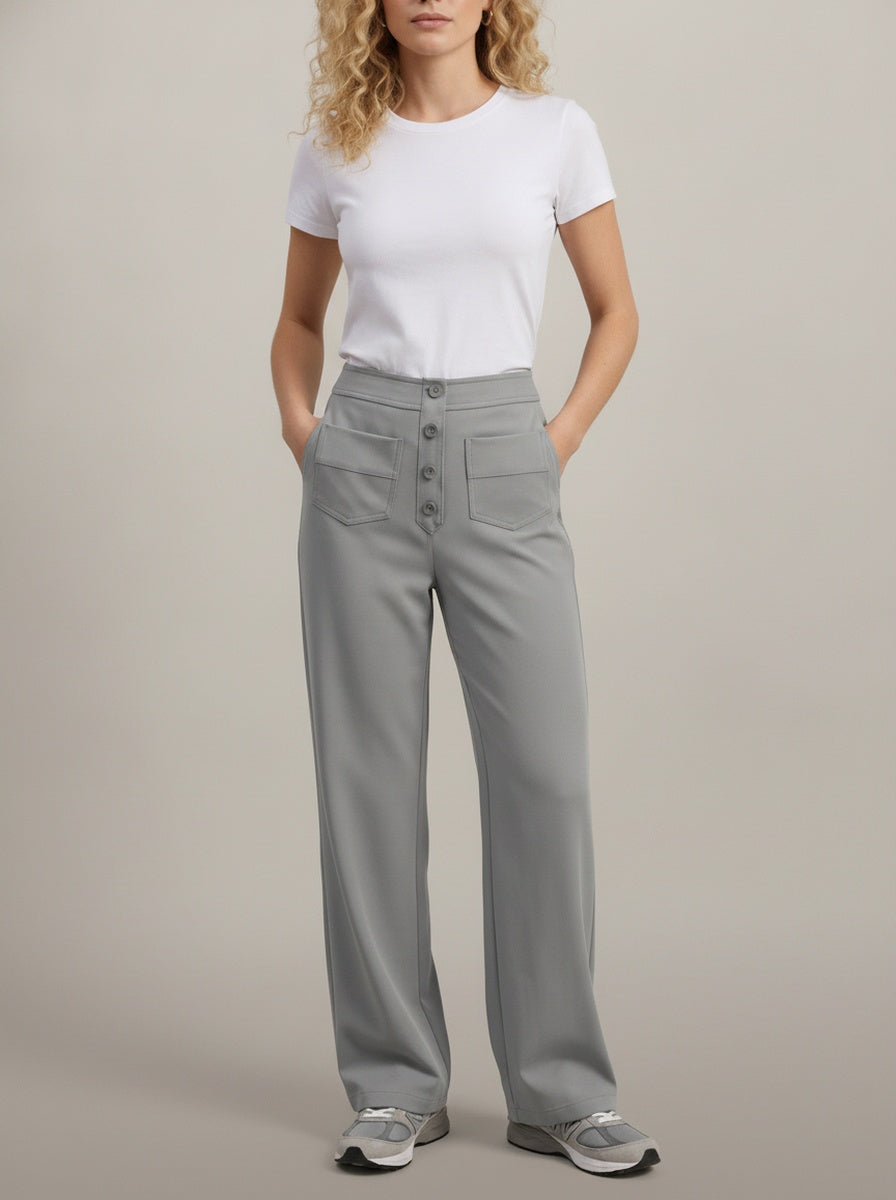 dipni womens stretch trousers grey 02 hero