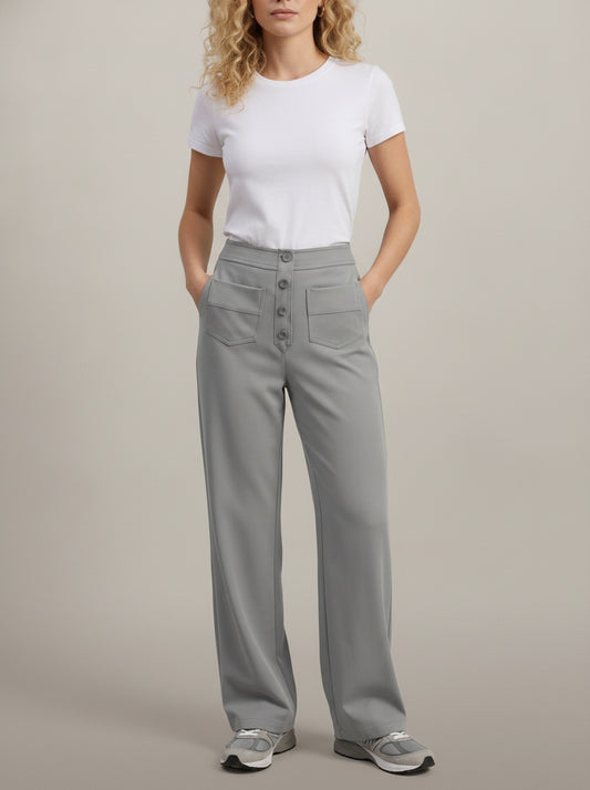 dipni womens stretch trousers grey 02 hero