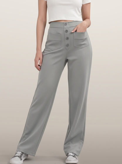 dipni womens stretch trousers grey 03 waistdown