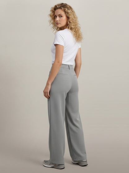 dipni womens stretch trousers grey 05 back