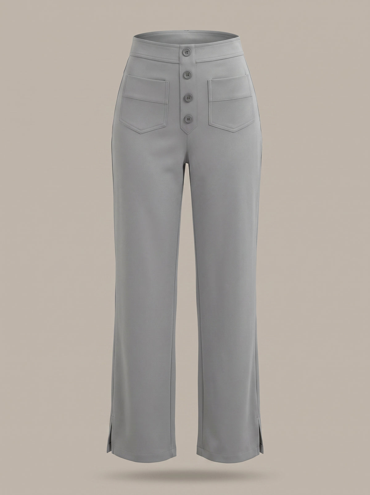 dipni womens stretch trousers grey 09 ghost front