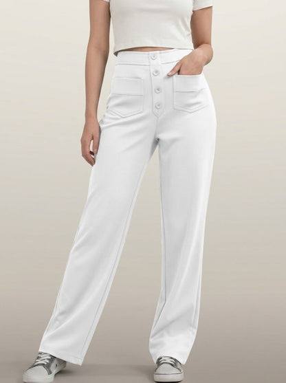 dipni womens stretch trousers white 12