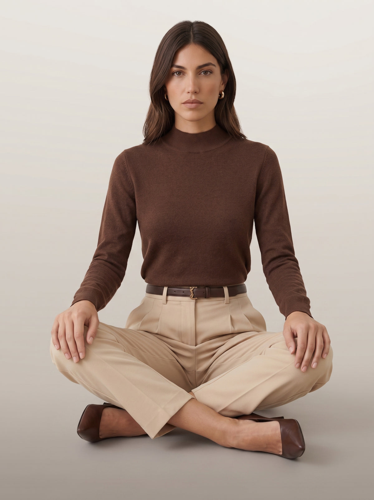 07 beige seated