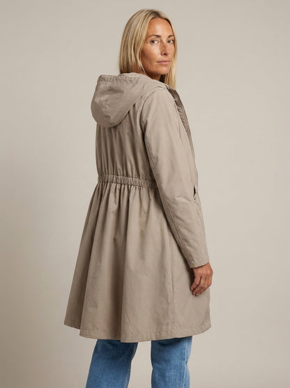 dipni womens waterproof trench coat beige walking 02