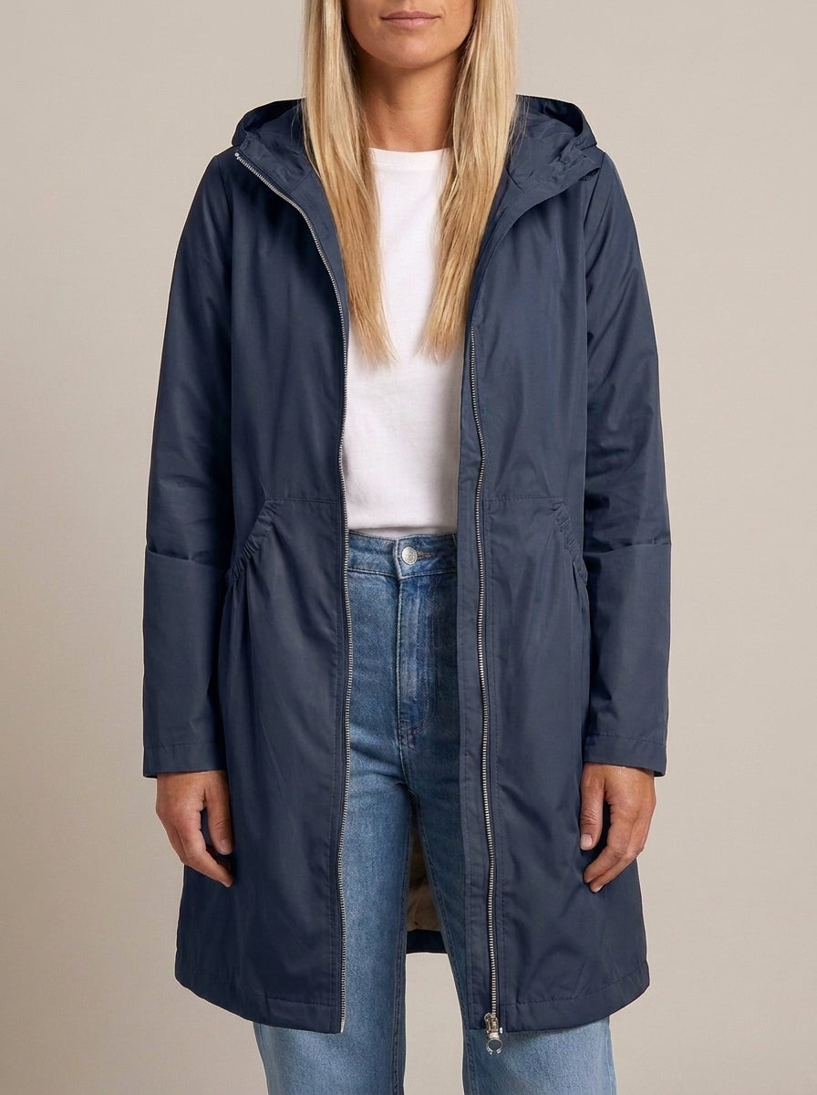 dipni womens waterproof trench coat navy variant 14