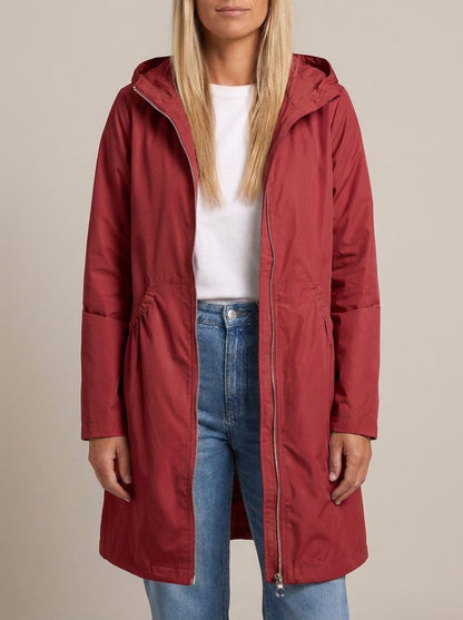 dipni womens waterproof trench coat red variant 14