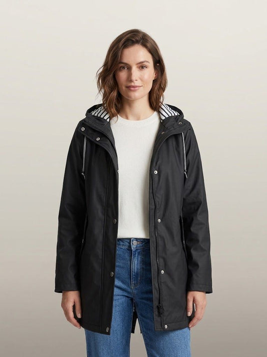 dipni womens waterproof windproof hooded jacket row50 01 black hero