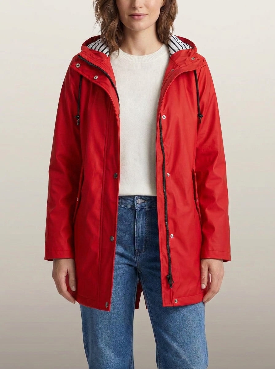 dipni womens waterproof windproof hooded jacket row50 15 red variant hero