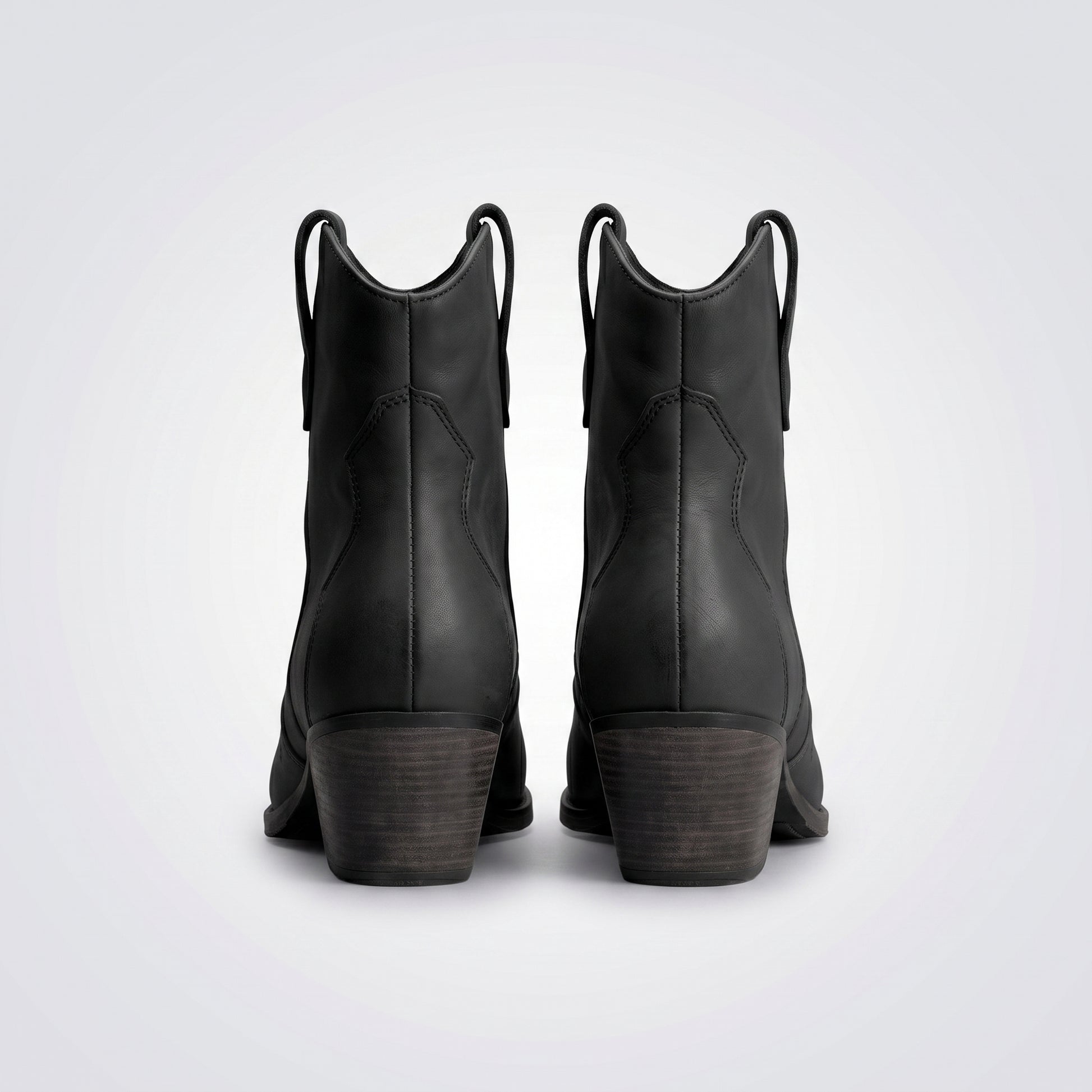 dipni womens waterproof winter cowboy boots black 03 back