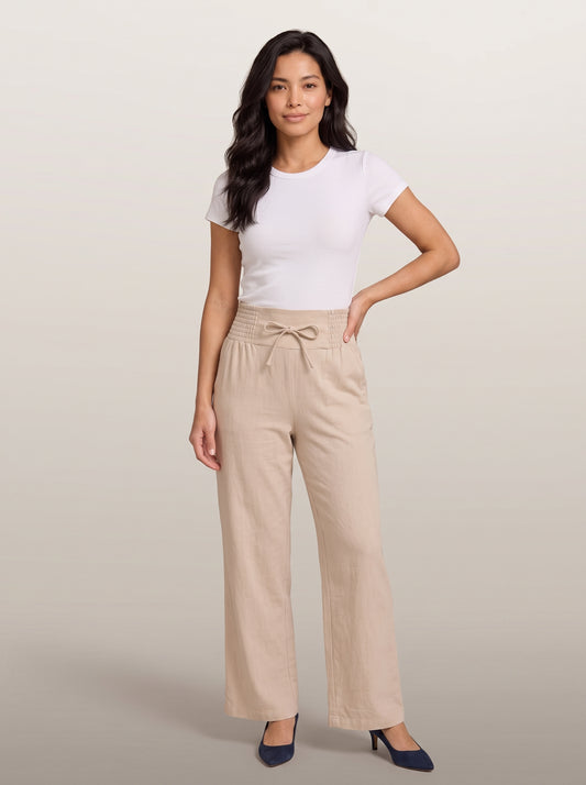 dipni-womens-wide-leg-trousers-elasticated-waist-beige-shot02-hero