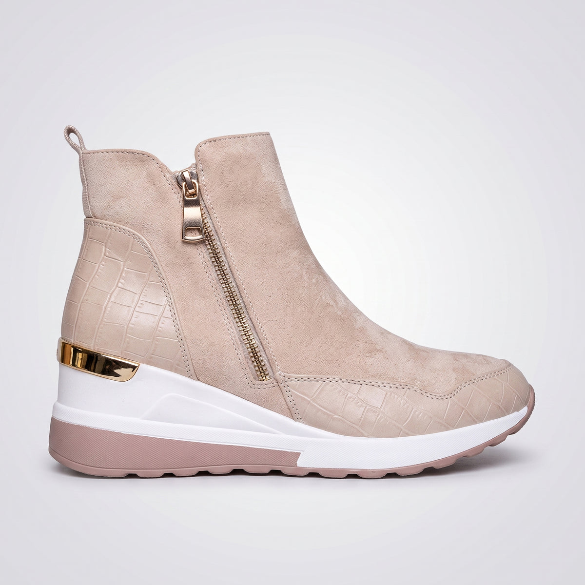 dipni womens winter boots arch support beige 01