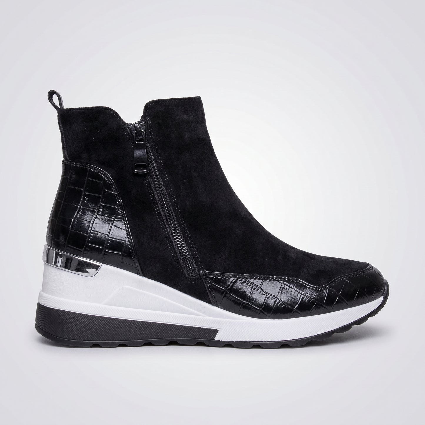 dipni womens winter boots arch support black 01