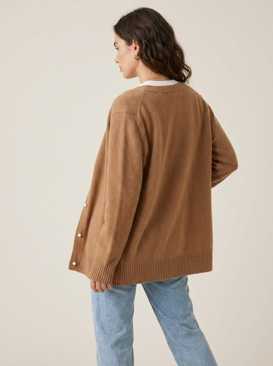 Dipni | Women's Knit Cardigan - Autumn Winter Comfort