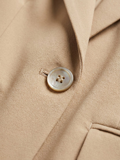 Dipni | Women's Casual Blazer - Notched Lapel Structured Tailoring