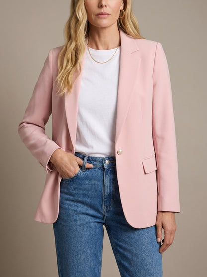 Dipni | Women's Casual Blazer - Notched Lapel Structured Tailoring