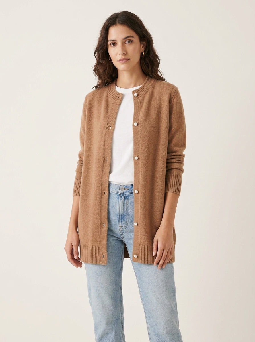Dipni | Women's Knit Cardigan - Autumn Winter Comfort