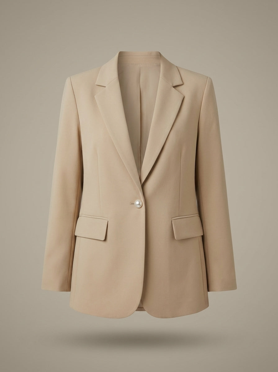 Dipni | Women's Casual Blazer - Notched Lapel Structured Tailoring