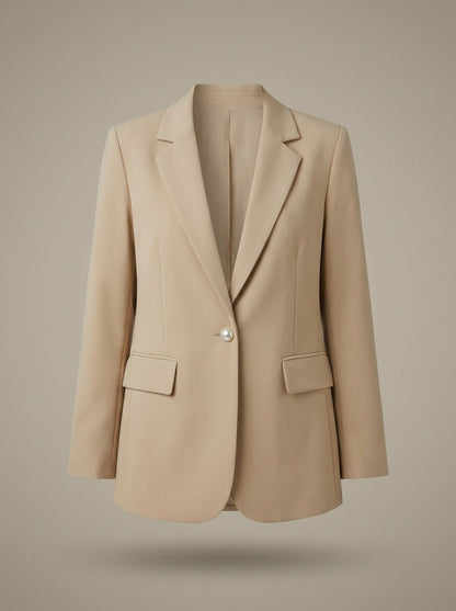 Dipni | Women's Casual Blazer - Notched Lapel Structured Tailoring