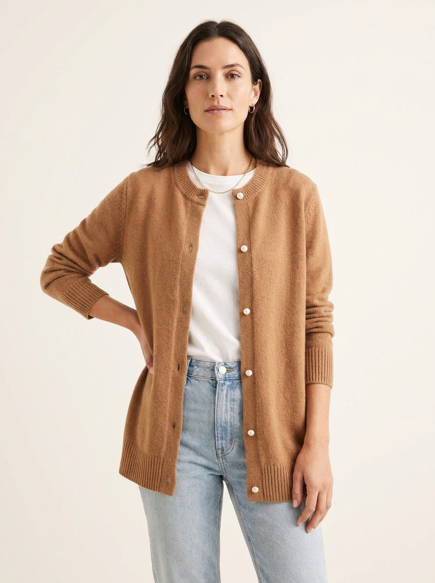 Dipni | Women's Knit Cardigan - Autumn Winter Comfort