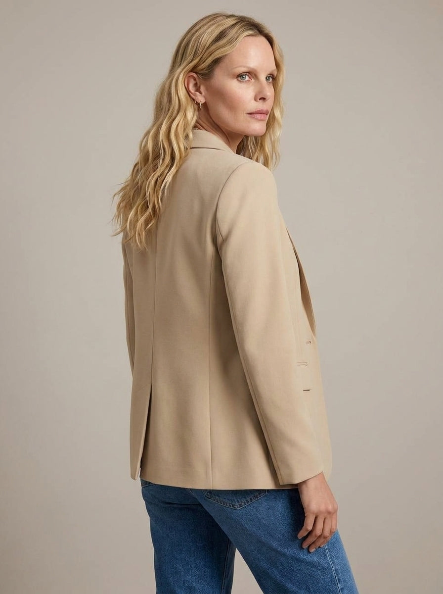 Dipni | Women's Casual Blazer - Notched Lapel Structured Tailoring