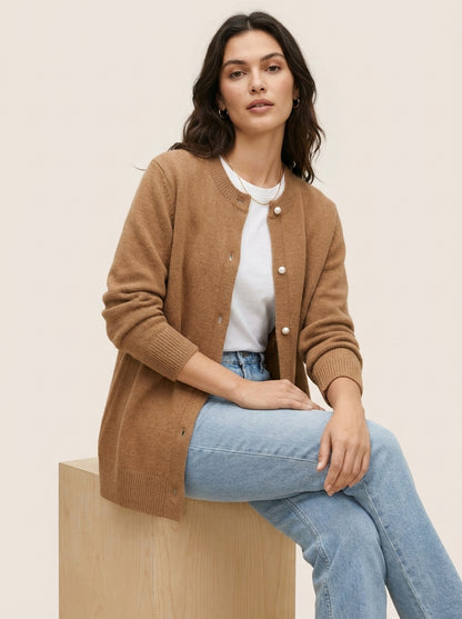 Dipni | Women's Knit Cardigan - Autumn Winter Comfort
