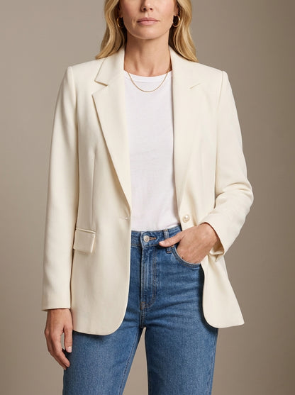 Dipni | Women's Casual Blazer - Notched Lapel Structured Tailoring