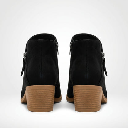 Zwart vegan suede ankle boot