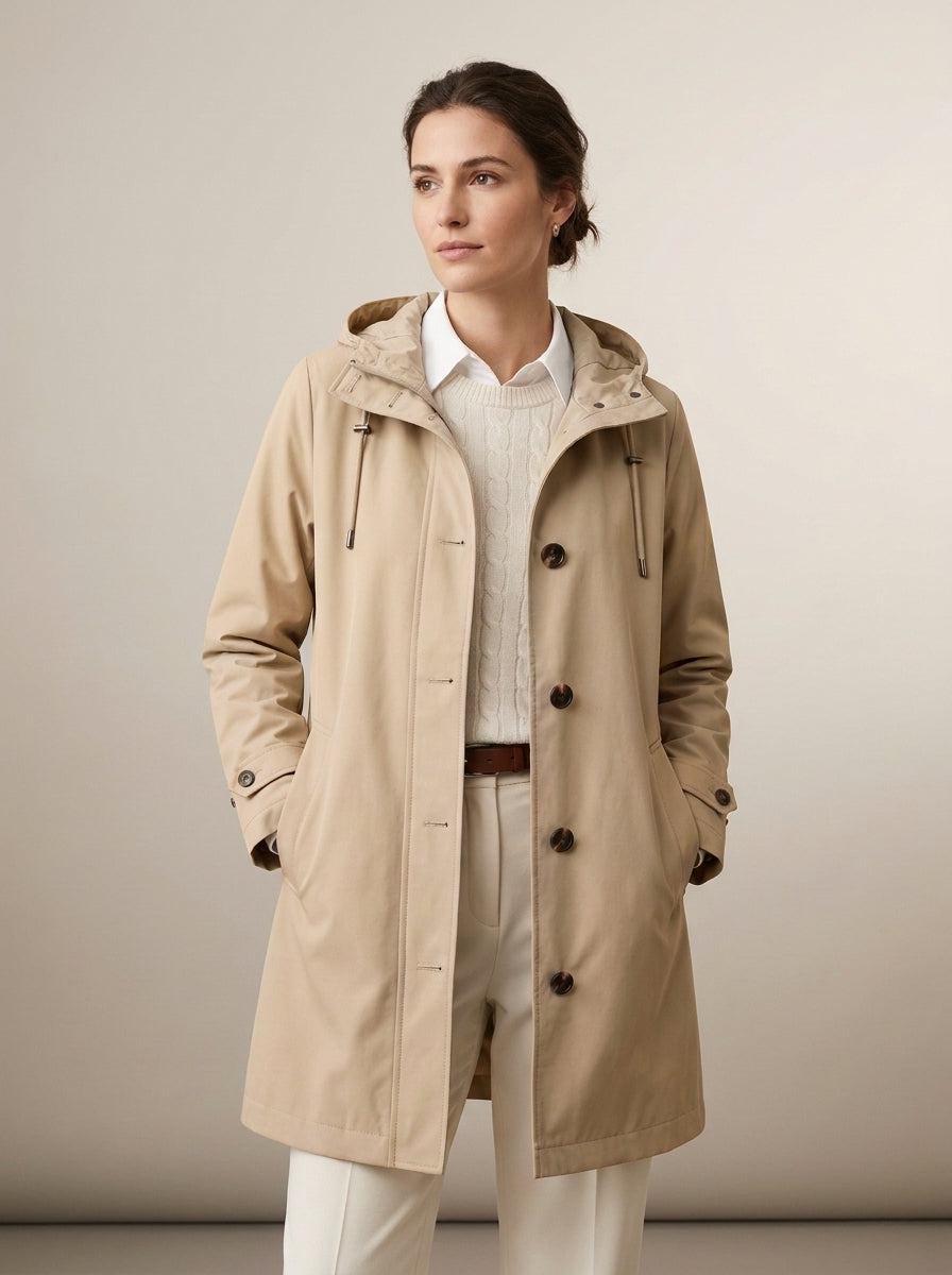Dipni | Women's Waterproof Windbreaker Hooded Jacket